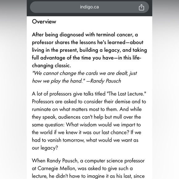 The Last Lecture Hardcover - Picture 10 of 12